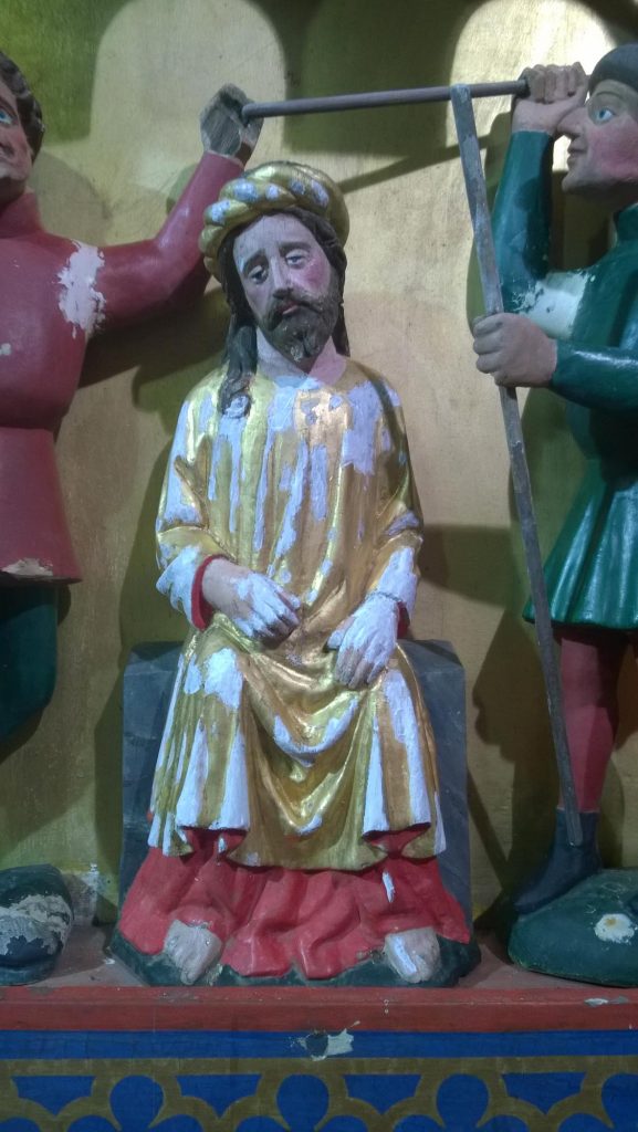 Kirch Stück, Detail der Altarfiguren nach Ausbesserung von Fehlstellen